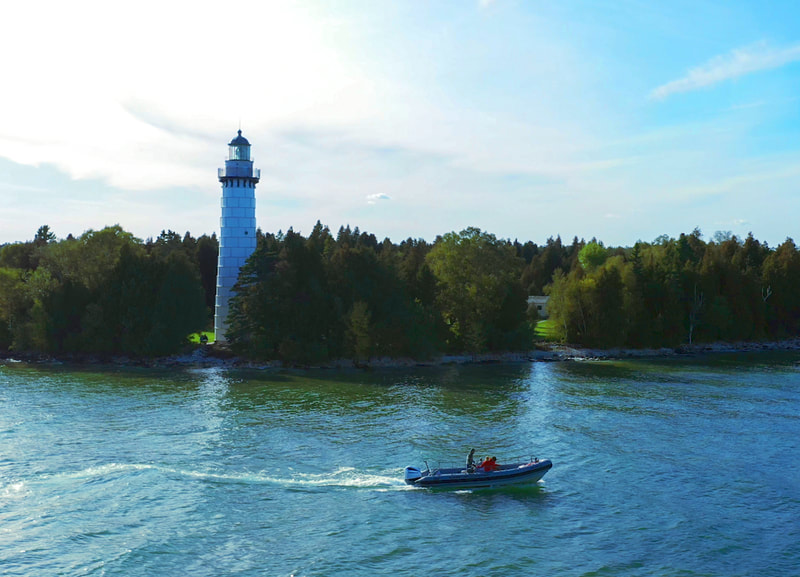 Cana Island Lighthouse Boat Tours with Door County Adventure Rafting