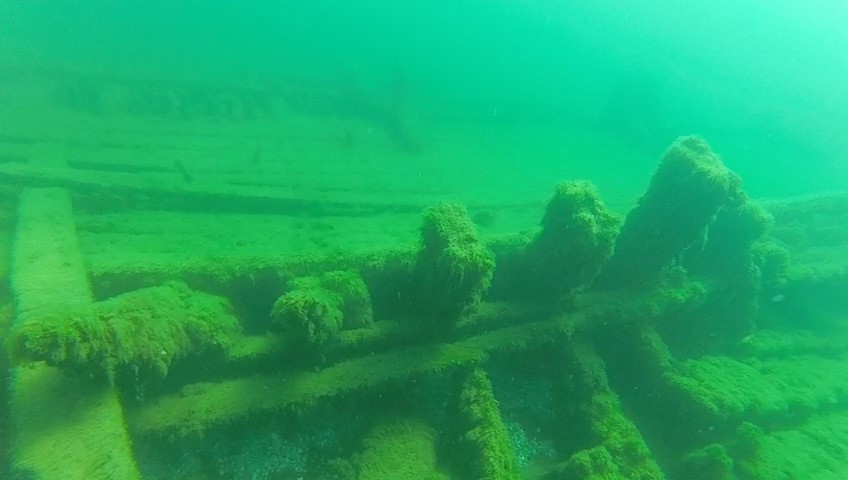 Frank D Barker Shipwreck in Door County discovered in 2025 by Matt Olson of Door County Adventure Rafting