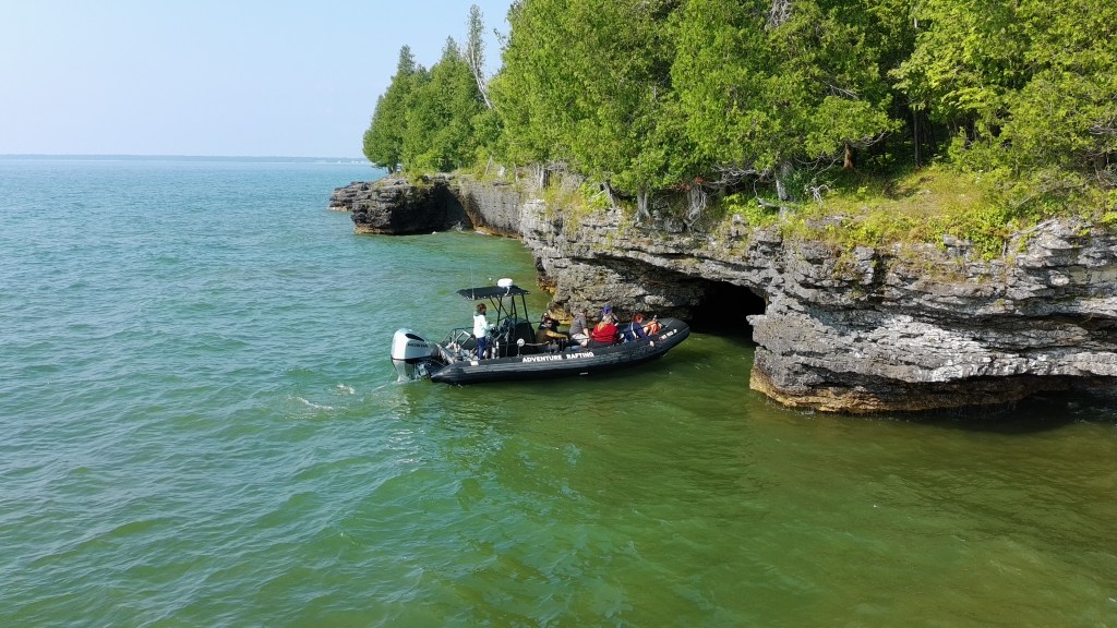 Take a scenic boat ride down the coast of Door County to Cave Point County Park and see shipwrecks.