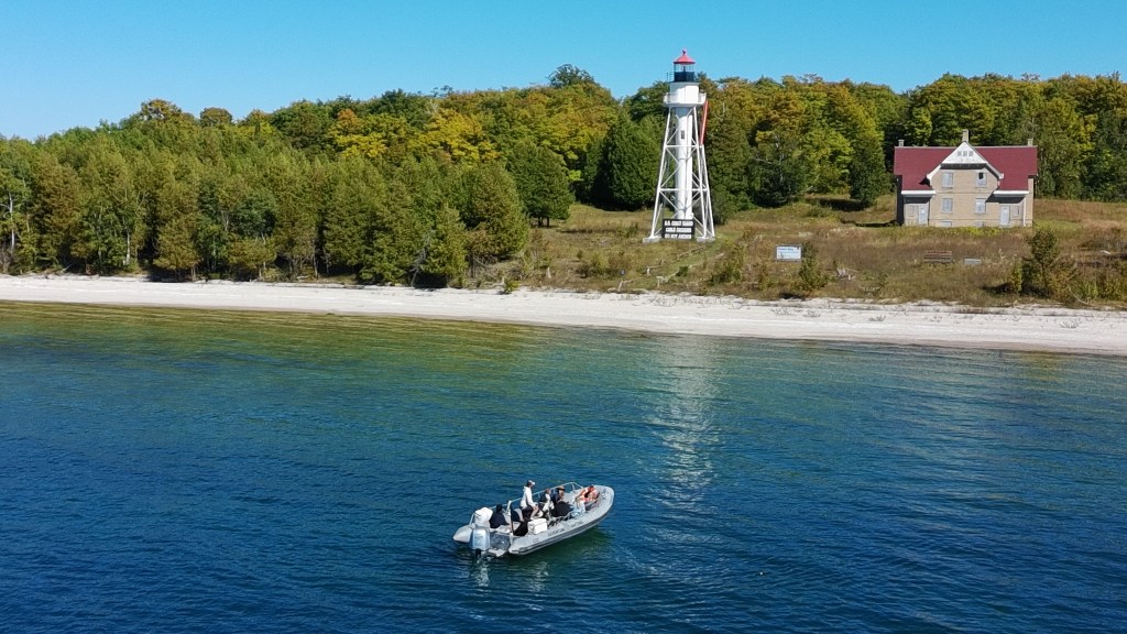 Scenic boat tours to Death's Door Passage and the shipwrecks and lighthouses on Plum and Pilot Island.
